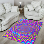 Dizzy Spiral Moving Optical Illusion Area Rug GearFrost