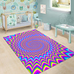 Dizzy Spiral Moving Optical Illusion Area Rug GearFrost