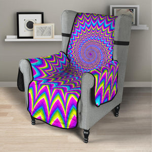 Dizzy Spiral Moving Optical Illusion Armchair Protector