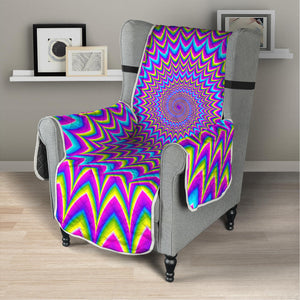 Dizzy Spiral Moving Optical Illusion Armchair Protector