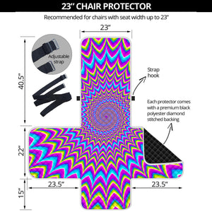 Dizzy Spiral Moving Optical Illusion Armchair Protector