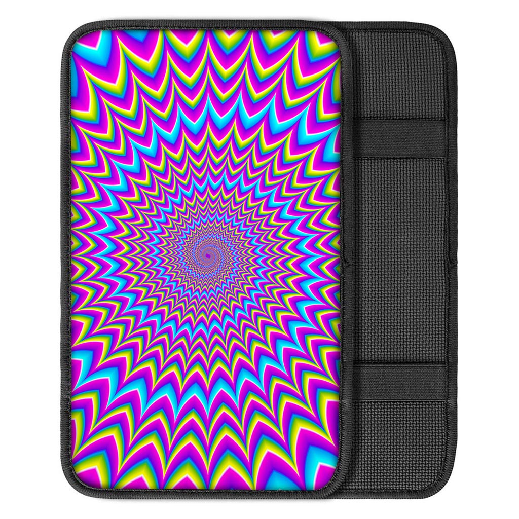 Dizzy Spiral Moving Optical Illusion Car Center Console Cover