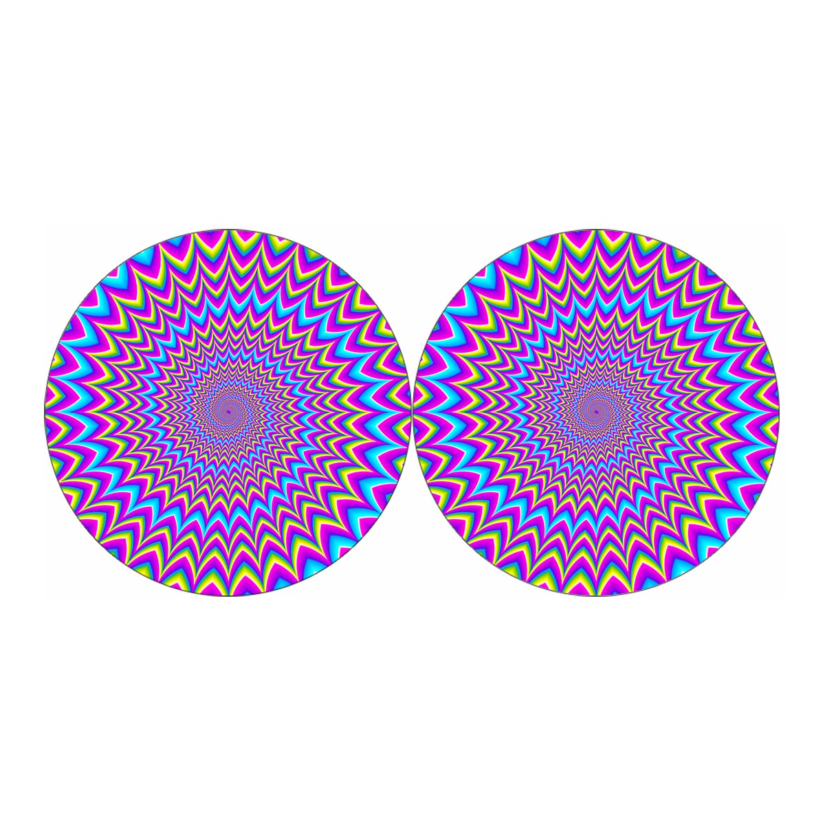 Dizzy Spiral Moving Optical Illusion Car Coasters