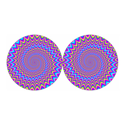 Dizzy Spiral Moving Optical Illusion Car Coasters