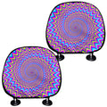 Dizzy Spiral Moving Optical Illusion Car Headrest Covers
