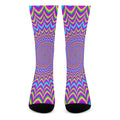 Dizzy Spiral Moving Optical Illusion Crew Socks