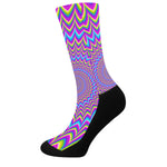 Dizzy Spiral Moving Optical Illusion Crew Socks