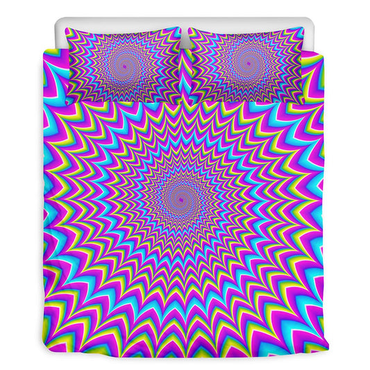 Dizzy Spiral Moving Optical Illusion Duvet Cover Bedding Set