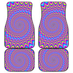 Dizzy Spiral Moving Optical Illusion Front and Back Car Floor Mats