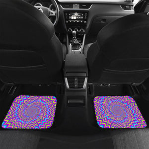 Dizzy Spiral Moving Optical Illusion Front and Back Car Floor Mats