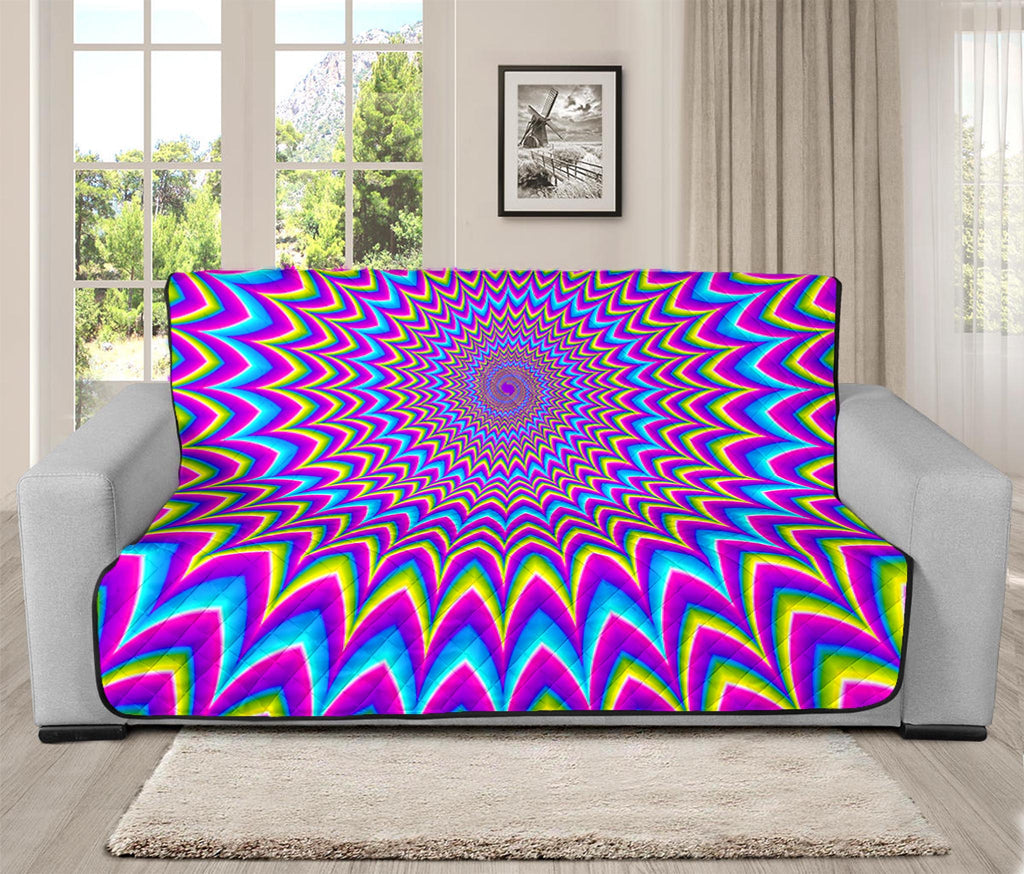 Dizzy Spiral Moving Optical Illusion Futon Protector