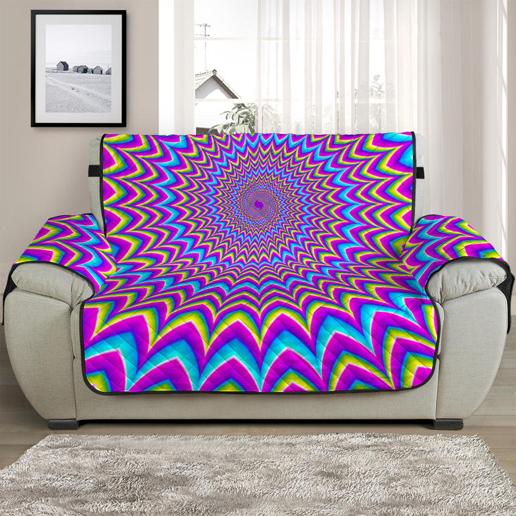 Dizzy Spiral Moving Optical Illusion Half Sofa Protector