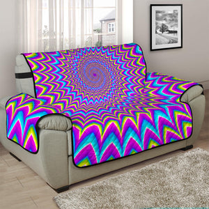 Dizzy Spiral Moving Optical Illusion Half Sofa Protector