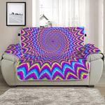 Dizzy Spiral Moving Optical Illusion Half Sofa Protector