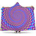Dizzy Spiral Moving Optical Illusion Hooded Blanket
