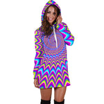Dizzy Spiral Moving Optical Illusion Hoodie Dress GearFrost