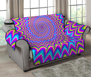 Dizzy Spiral Moving Optical Illusion Loveseat Protector