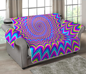 Dizzy Spiral Moving Optical Illusion Loveseat Protector