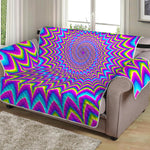 Dizzy Spiral Moving Optical Illusion Loveseat Protector