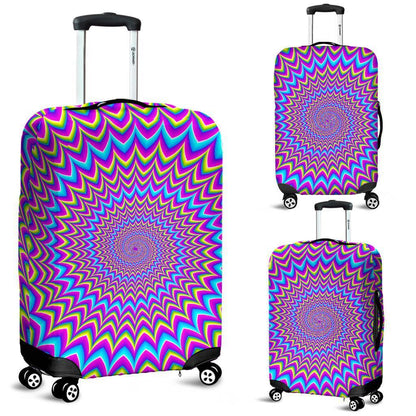 Dizzy Spiral Moving Optical Illusion Luggage Cover GearFrost