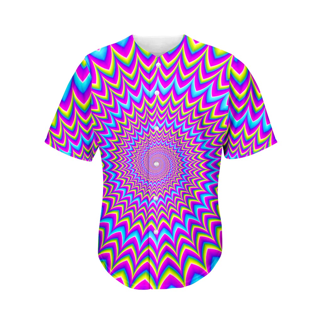 Dizzy Spiral Moving Optical Illusion Men's Baseball Jersey