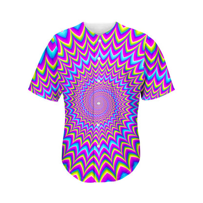 Dizzy Spiral Moving Optical Illusion Men's Baseball Jersey