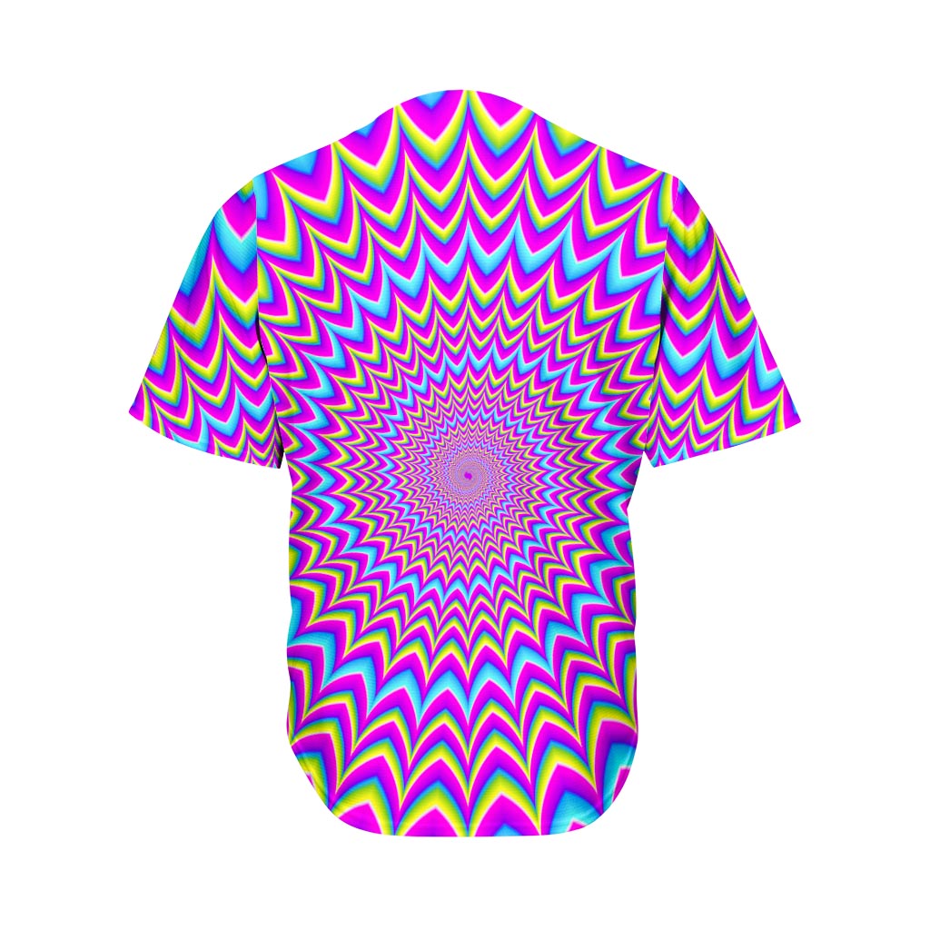 Dizzy Spiral Moving Optical Illusion Men's Baseball Jersey