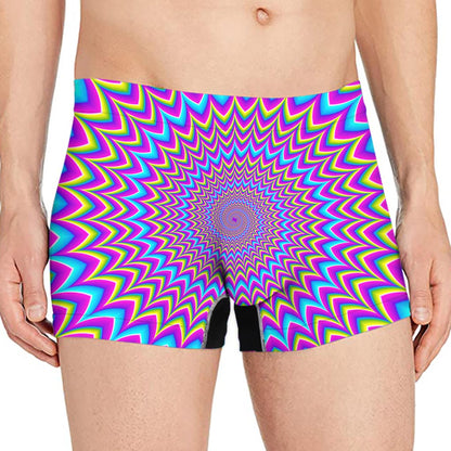 Dizzy Spiral Moving Optical Illusion Men's Boxer Briefs