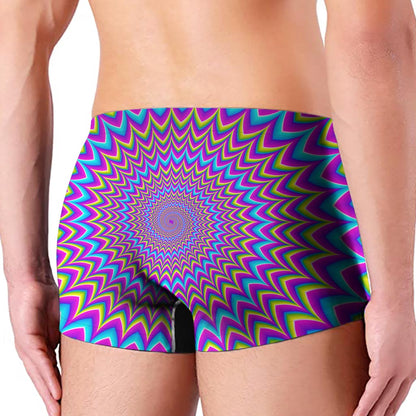Dizzy Spiral Moving Optical Illusion Men's Boxer Briefs