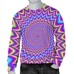 Dizzy Spiral Moving Optical Illusion Men's Crewneck Sweatshirt GearFrost