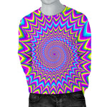 Dizzy Spiral Moving Optical Illusion Men's Crewneck Sweatshirt GearFrost