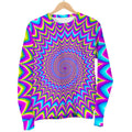 Dizzy Spiral Moving Optical Illusion Men's Crewneck Sweatshirt