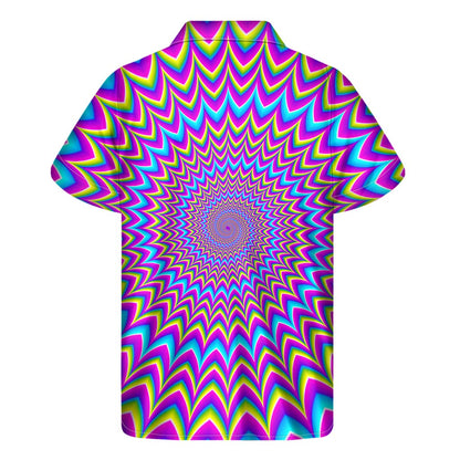 Dizzy Spiral Moving Optical Illusion Men's Short Sleeve Shirt