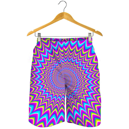 Dizzy Spiral Moving Optical Illusion Men's Shorts