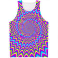 Dizzy Spiral Moving Optical Illusion Men's Tank Top