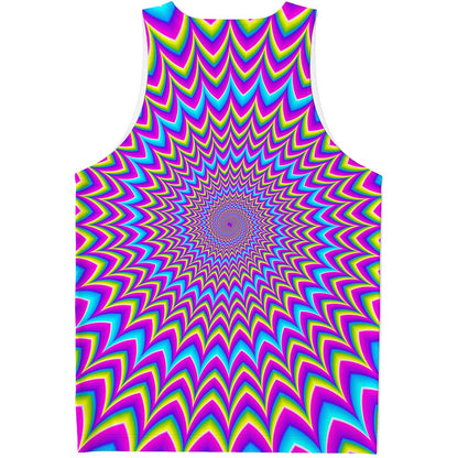 Dizzy Spiral Moving Optical Illusion Men's Tank Top