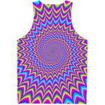 Dizzy Spiral Moving Optical Illusion Men's Tank Top
