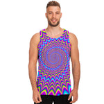 Dizzy Spiral Moving Optical Illusion Men's Tank Top