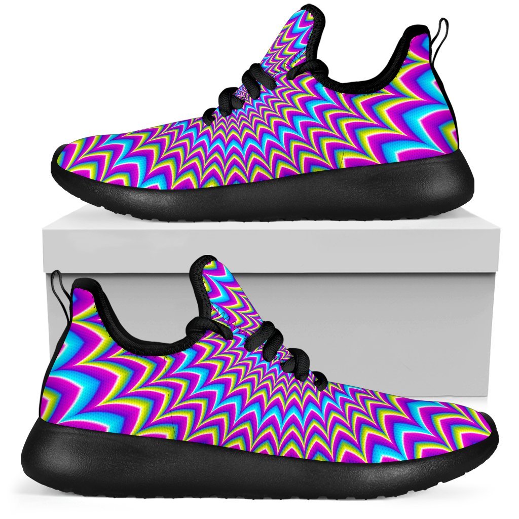 Dizzy Spiral Moving Optical Illusion Mesh Knit Shoes GearFrost