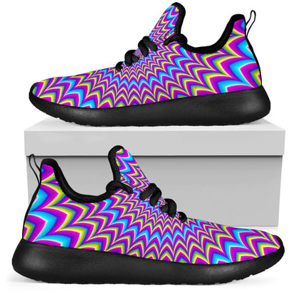 Dizzy Spiral Moving Optical Illusion Mesh Knit Shoes GearFrost