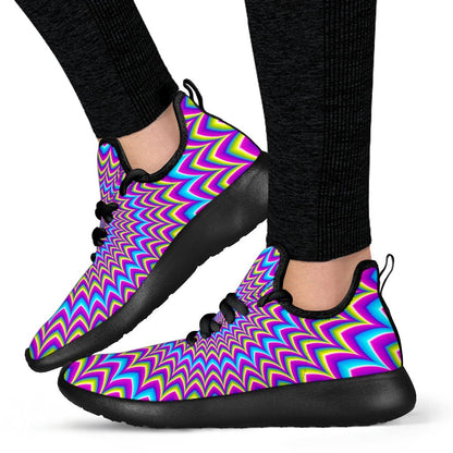 Dizzy Spiral Moving Optical Illusion Mesh Knit Shoes GearFrost