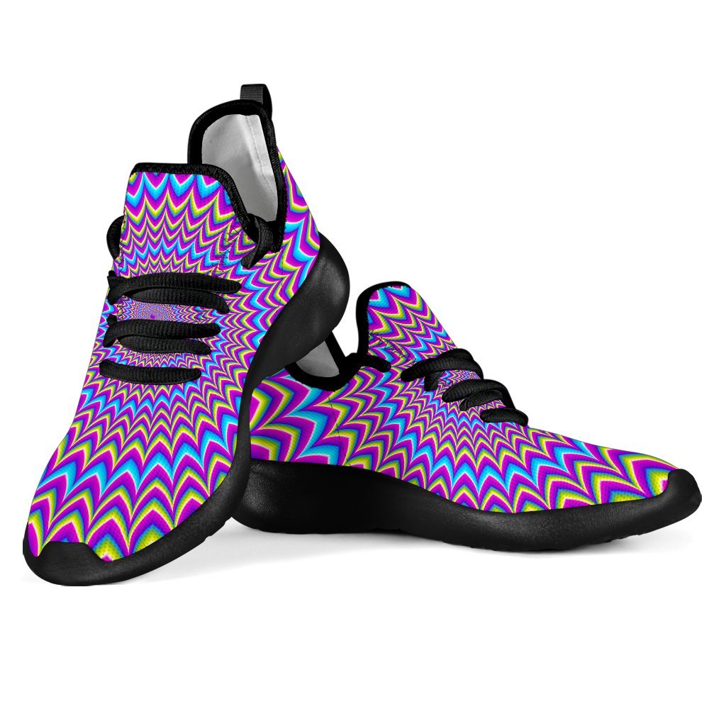 Dizzy Spiral Moving Optical Illusion Mesh Knit Shoes GearFrost