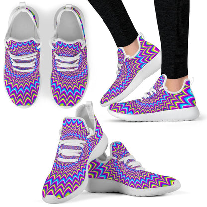 Dizzy Spiral Moving Optical Illusion Mesh Knit Shoes GearFrost