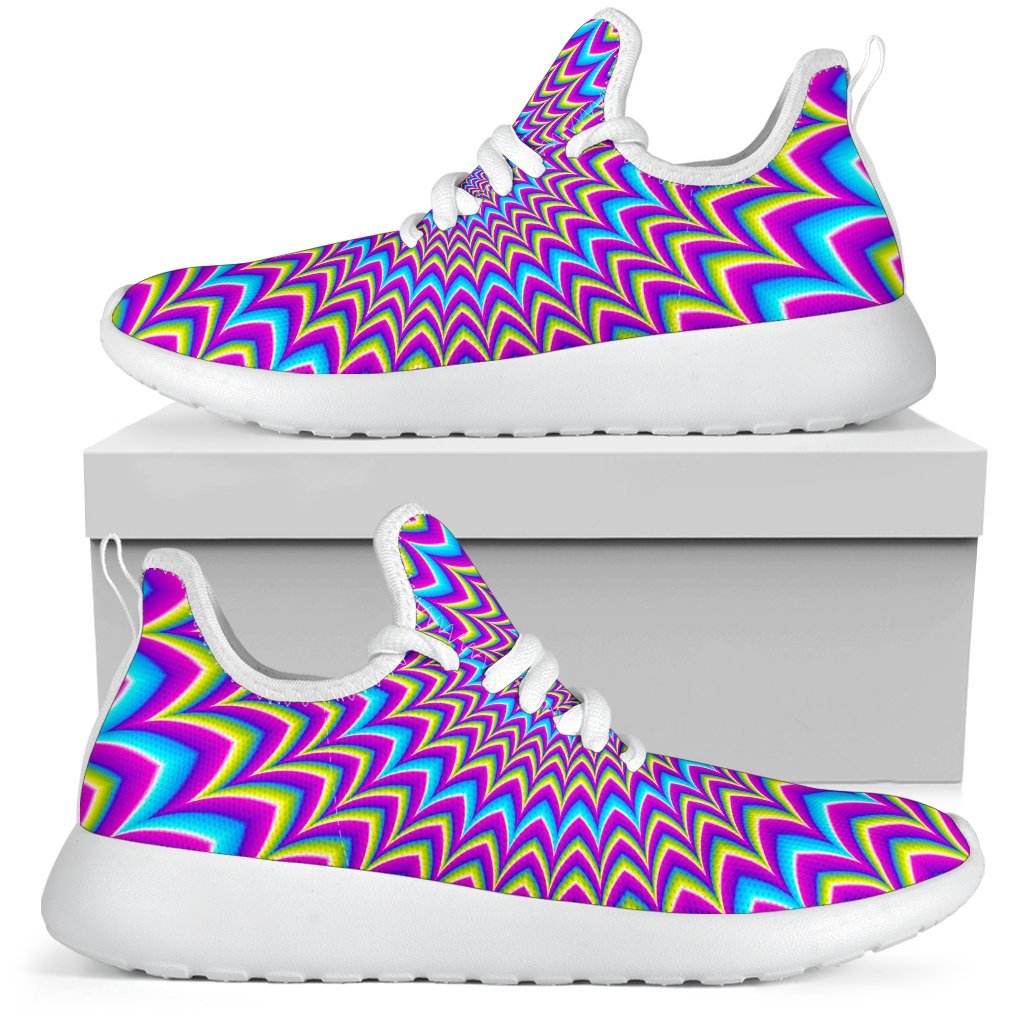 Dizzy Spiral Moving Optical Illusion Mesh Knit Shoes GearFrost