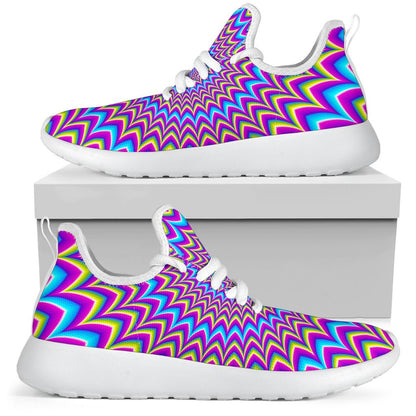 Dizzy Spiral Moving Optical Illusion Mesh Knit Shoes GearFrost