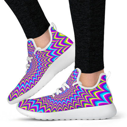 Dizzy Spiral Moving Optical Illusion Mesh Knit Shoes GearFrost