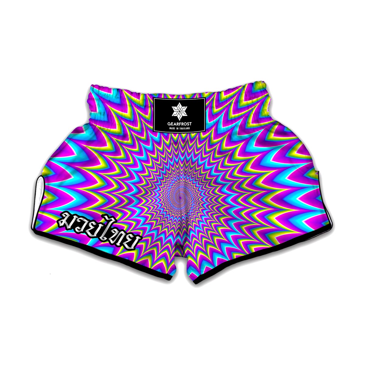 Dizzy Spiral Moving Optical Illusion Muay Thai Boxing Shorts