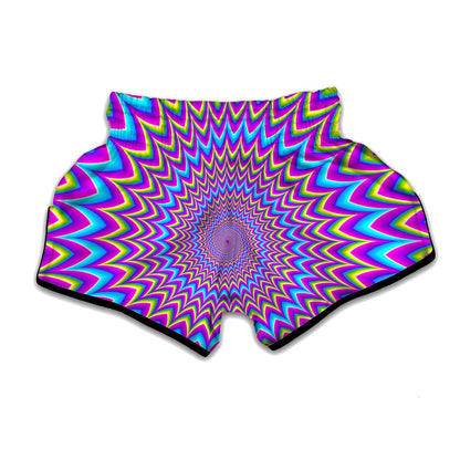 Dizzy Spiral Moving Optical Illusion Muay Thai Boxing Shorts