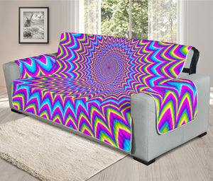 Dizzy Spiral Moving Optical Illusion Oversized Sofa Protector