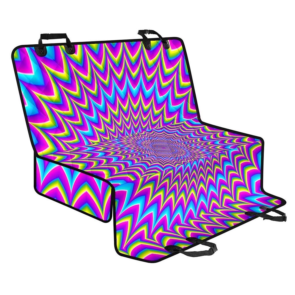 Dizzy Spiral Moving Optical Illusion Pet Car Back Seat Cover